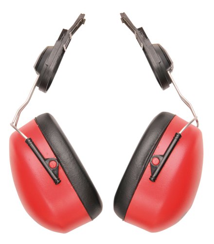 Portwest PW47 Endurance Clip-On Ear Defenders Red