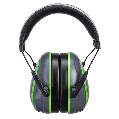 Portwest PW72 HV Extreme Ear Defenders Low Grey/Green Ear Defenders PW72GGN