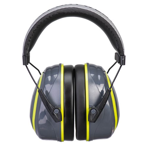 Portwest PW73 HV Extreme Ear Defenders Medium Grey/Yellow Ear Defenders PW73GYR