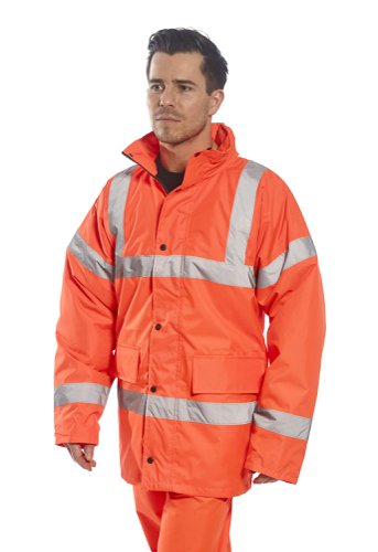 Portwest RT30 Hi-Vis Winter Traffic Jacket Orange 4XL