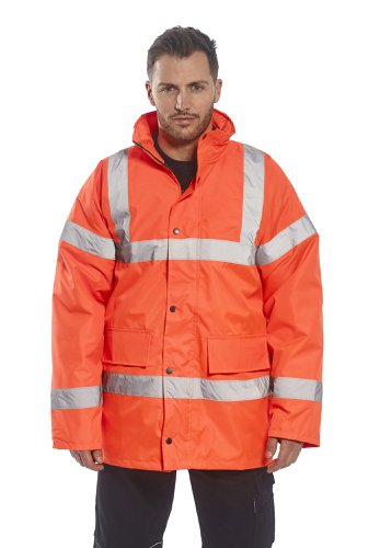 Portwest RT30 Hi-Vis Winter Traffic Jacket Orange 4XL