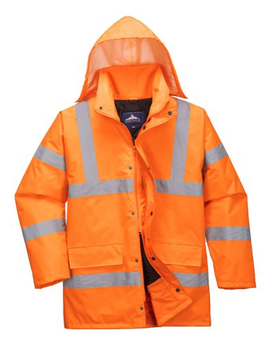 Portwest RT30 Hi-Vis Winter Traffic Jacket Orange 4XL