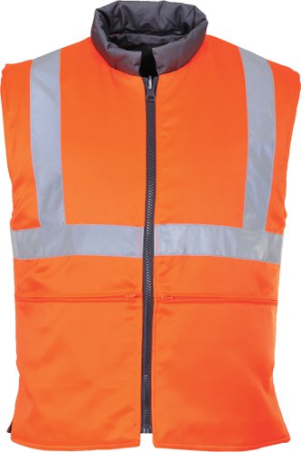 Portwest RT44 Hi-Vis Reversible Bodywarmer Orange