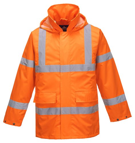 Portwest S160 Hi-Vis Rain Lite Traffic Jacket Orange L