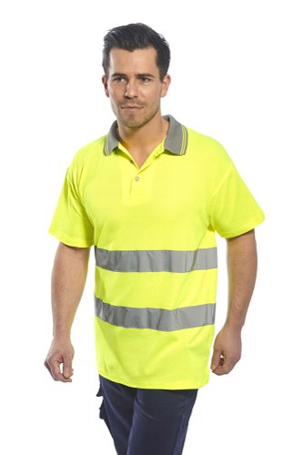 Portwest Hi Vis Cotton Comfort Polo Shirt S/S M Orange POW21655