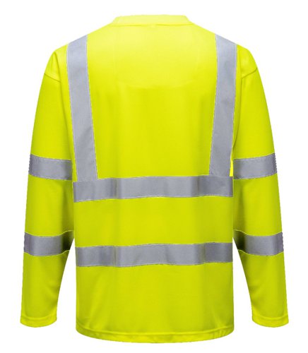 Portwest Hi Vis T-Shirt L/S S Yellow POW27508