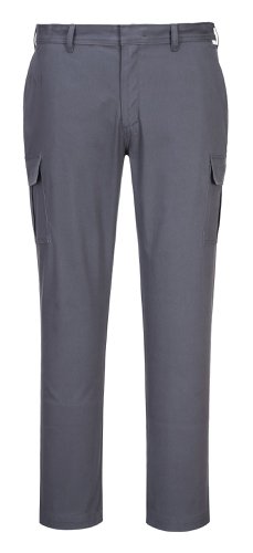 Portwest S231 Stretch Slim Fit Combat Trousers Charcoal Grey 28 Trousers & Shorts S231CGR28