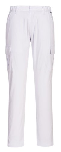 Portwest S231 Stretch Slim Fit Combat Trousers White 28