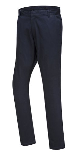 Portwest S232 Stretch Slim Chino Trousers Dark Navy 28