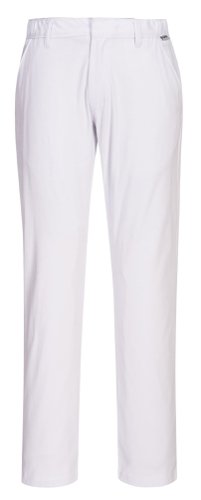 Portwest S232 Stretch Slim Chino Trousers White 28 Trousers & Shorts S232WHR28