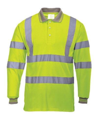 Portwest S277 Hi-Vis Polo Shirt L/S Yellow 5XL