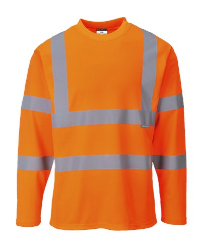 Portwest S278 Hi-Vis Cotton Comfort T-Shirt L/S Orange L
