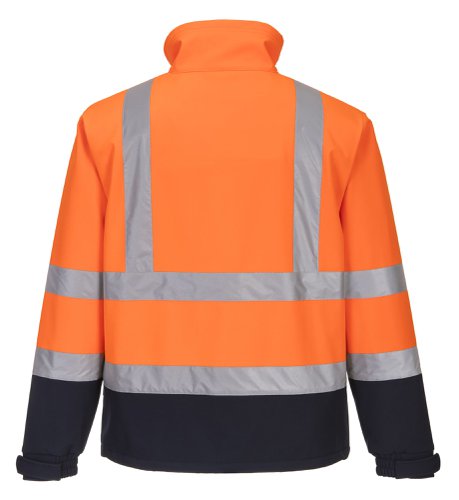 Portwest Hi Vis Contrast Softshell 3L XL Orange/Navy | POW35878 | Portwest