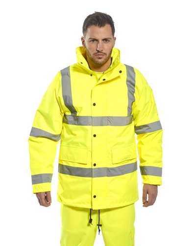 Portwest Hi Vis Winter Traffic Jacket 4XL Orange