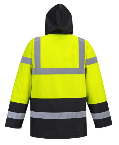 Portwest Hi Vis Contrast Winter Traffic Jacket XS Yellow/Blk | POW36377 | Portwest