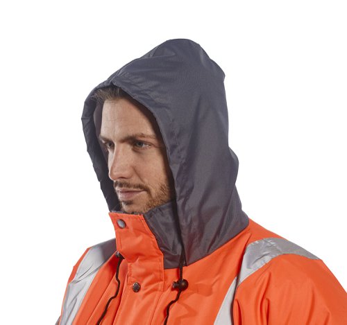 Portwest Hi Vis Contrast Winter Traffic Jacket S Orange