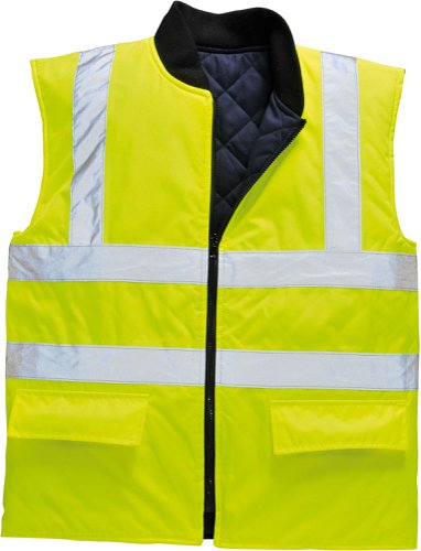 Portwest S469 Hi-Vis Reversible Bodywarmer Yellow 4XL