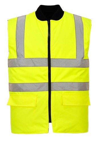 Portwest Hi Vis Reversible Bodywarmer XS Yellow