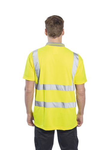 Portwest Hi Vis Polo Shirt S/S S Yellow POW04297