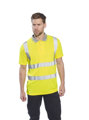 Portwest Hi Vis Polo Shirt S/S S Red POW20112