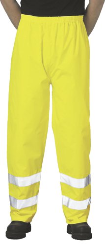 Portwest Hi Vis Rain Traffic Trousers 3XL Yellow