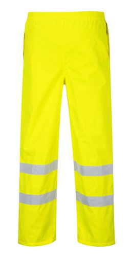 Portwest Hi Vis Breathable Rain Trousers XS Yellow