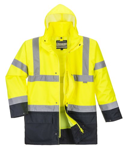 Portwest S766 Hi-Vis 5-in-1 Contrast Essential Jacket Yellow/Black L