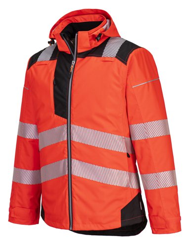 Portwest PW3 Hi Vis Winter Jacket XL Red/Blk | POW38942 | Portwest