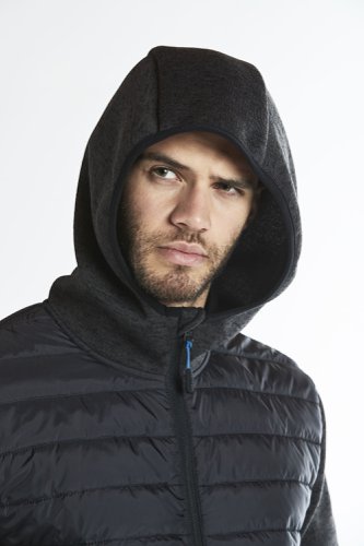 KX3 Baffle Knit Jacket Grey Marl LR