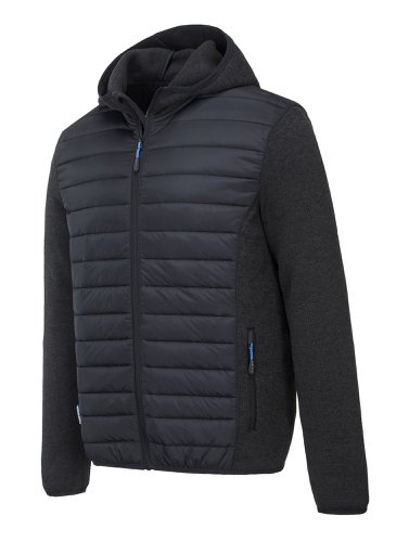 KX3 Baffle Knit Jacket Grey Marl LR