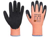 Portwest A646 Vis-Tex Winter Cut D13 Nitrile Glove Orange/Black
