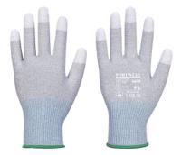Portwest A698 MR13 ESD PU Fingertip Glove (Pk12) Grey/White