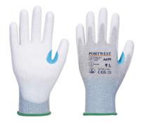 Portwest A699 MR13 ESD PU Palm Glove (Pk12) Grey/White