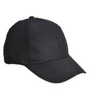 Portwest B010 Six Panel Baseball Cap Black