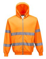 Portwest B305 Hi-Vis Zipped Hoodie Orange 4XL