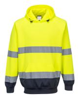 Portwest B316 Hi-Vis Contrast Hoodie Yellow/Navy L