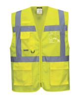 Portwest C376 Athens Hi-Vis Mesh Executive Vest Yellow L