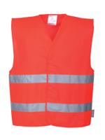 Portwest C474 Hi-Vis Two Band Vest Red L/XL