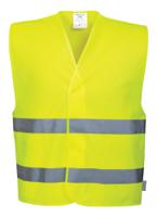 Portwest C474 Hi-Vis Two Band Vest Yellow 4X/5X
