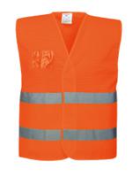 Portwest C494 Hi-Vis Half Mesh Two Band Vest Orange 4X/5X