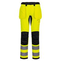 Portwest CD889 WX2 Eco Hi-Vis Holster Pocket Trousers Yellow/Black 28