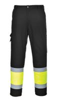 Portwest E049 Hi-Vis Contrast Class 1 Service Trousers Yellow/Black L
