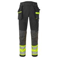 Portwest EV442 EV4 Hi-Vis Stretch Detachable Holster Class 1 Trousers Yellow/Black 28