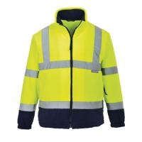 Portwest F301 Hi-Vis Contrast Fleece Yellow/Navy 4XL