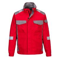 Portwest FR08 Bizflame Industry Two Tone Jacket Red L