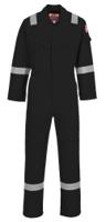 Portwest FR28 Flame Resistant Light Weight Anti-Static Coverall 280g Black XL