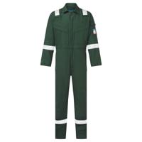 Portwest FR28 Flame Resistant Light Weight Anti-Static Coverall 280g Green 4XL