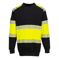 Portwest FR716 PW3 Flame Resistant Class 1 Sweatshirt Yellow/Black