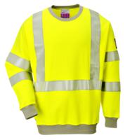 Portwest FR72 Flame Resistant Anti-Static Hi-Vis Sweatshirt Yellow