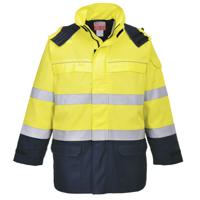 Portwest FR79 Bizflame Rain+ Hi-Vis Arc Jacket Yellow/Navy